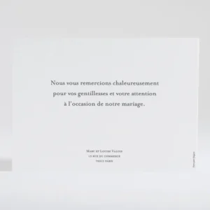 Remerciements mariage Gypsophile*Faire-part Elégant Sale