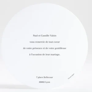Remerciements mariage Infini*Faire-part Elégant Online