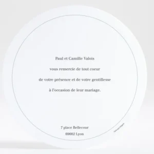Remerciements mariage Infini*Faire-part Elégant Online