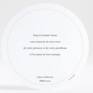 Remerciements mariage Infini*Faire-part Elégant Online