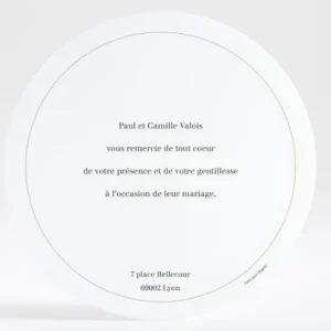 Remerciements mariage Infini*Faire-part Elégant Online