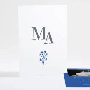 Remerciements mariage Initiale bouquet*Faire-part Elégant Outlet