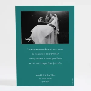 Remerciements mariage Initiale bouquet*Faire-part Elégant Outlet
