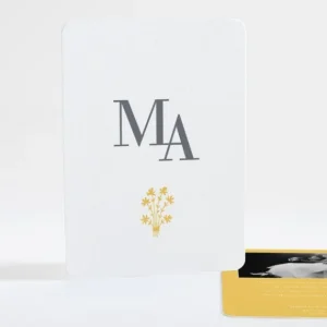 Remerciements mariage Initiale bouquet*Faire-part Elégant Outlet