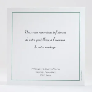 Remerciements mariage Jardin tropical*Faire-part Elégant Clearance