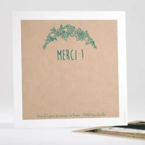 Remerciements mariage Jolies grappes*Faire-part Elégant Fashion