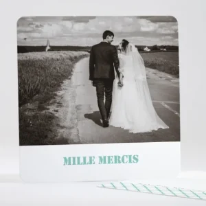 Remerciements mariage Jolies tomettes*Faire-part Elégant Best