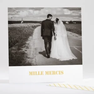 Remerciements mariage Jolies tomettes*Faire-part Elégant Best