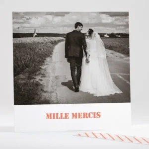 Remerciements mariage Jolies tomettes*Faire-part Elégant Best