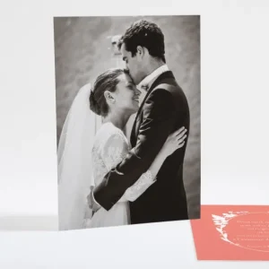 Remerciements mariage Jolie couronne de fleurs blanches*Faire-part Elégant Online