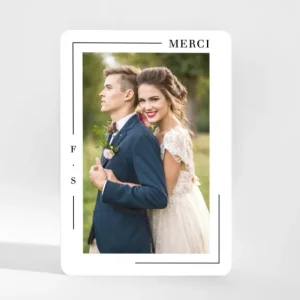 Remerciements mariage Just merci*Faire-part Elégant Hot