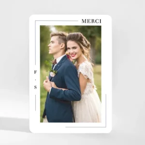 Remerciements mariage Just merci*Faire-part Elégant Hot