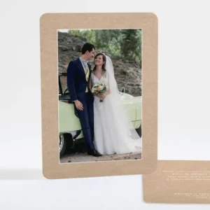 Remerciements mariage Kraft classique*Faire-part Elégant Sale