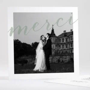 Remerciements mariage Letter*Faire-part Elégant Online