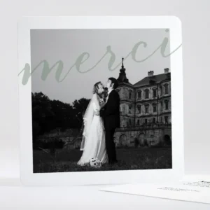 Remerciements mariage Letter*Faire-part Elégant Online