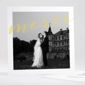 Remerciements mariage Letter*Faire-part Elégant Online