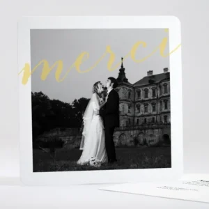 Remerciements mariage Letter*Faire-part Elégant Online