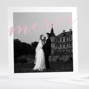 Remerciements mariage Letter*Faire-part Elégant Online