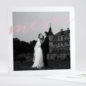 Remerciements mariage Letter*Faire-part Elégant Online