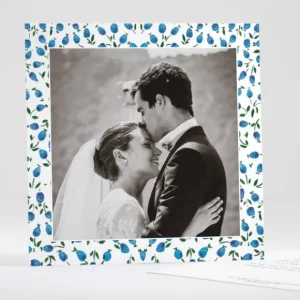 Remerciements mariage Liberty framboises*Faire-part Elégant Discount