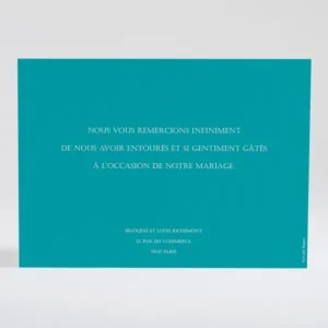 Remerciements mariage Liberty leger*Faire-part Elégant Sale