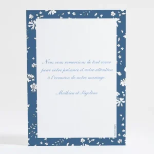 Remerciements mariage Liberty elegant*Faire-part Elégant Outlet