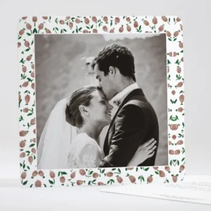 Remerciements mariage Liberty framboises*Faire-part Elégant Discount