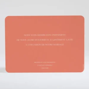 Remerciements mariage Liberty leger*Faire-part Elégant Sale