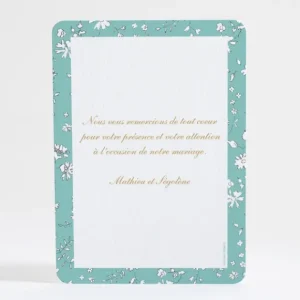 Remerciements mariage Liberty elegant*Faire-part Elégant Outlet