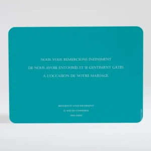 Remerciements mariage Liberty leger*Faire-part Elégant Sale