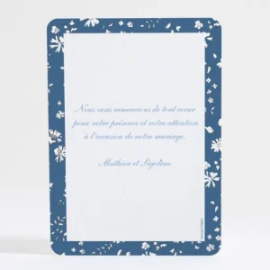 Remerciements mariage Liberty elegant*Faire-part Elégant Outlet