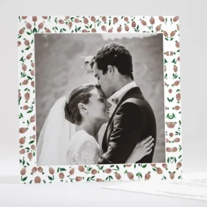Remerciements mariage Liberty framboises*Faire-part Elégant Discount
