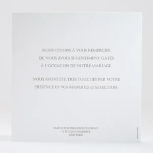 Remerciements mariage Liberty framboises*Faire-part Elégant Discount