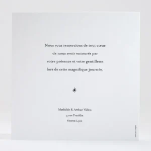 Remerciements mariage Magie*Faire-part Elégant Discount