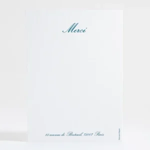 Remerciements mariage Medaillon elegant*Faire-part Elégant Sale