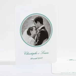 Remerciements mariage Medaillon elegant*Faire-part Elégant Sale