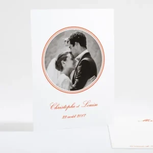 Remerciements mariage Medaillon elegant*Faire-part Elégant Sale