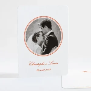 Remerciements mariage Medaillon elegant*Faire-part Elégant Sale