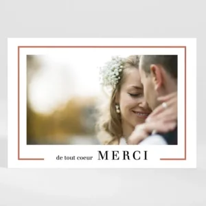 Remerciements mariage Merci*Faire-part Elégant Online