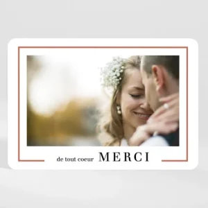 Remerciements mariage Merci*Faire-part Elégant Online