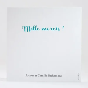 Remerciements mariage Millefeuille*Faire-part Elégant Sale