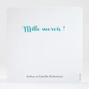 Remerciements mariage Millefeuille*Faire-part Elégant Sale