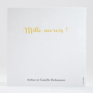 Remerciements mariage Millefeuille*Faire-part Elégant Sale