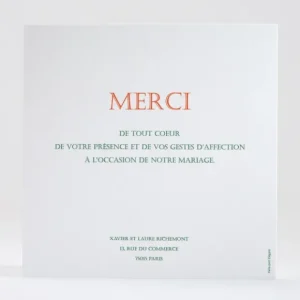 Remerciements mariage Mimosa*Faire-part Elégant Discount