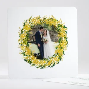 Remerciements mariage Mimosa*Faire-part Elégant Discount