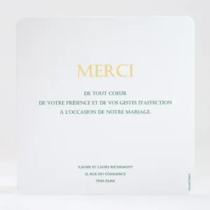 Remerciements mariage Mimosa*Faire-part Elégant Discount