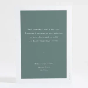 Remerciements mariage Minimaliste*Faire-part Elégant Outlet