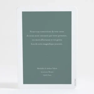Remerciements mariage Minimaliste*Faire-part Elégant Outlet