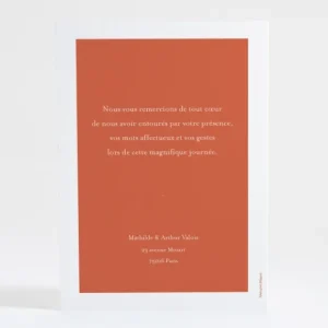 Remerciements mariage Minimaliste*Faire-part Elégant Outlet