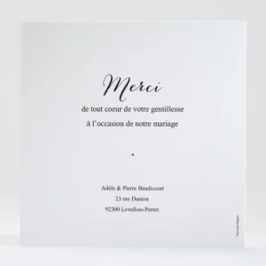 Remerciements mariage Moderne*Faire-part Elégant Outlet